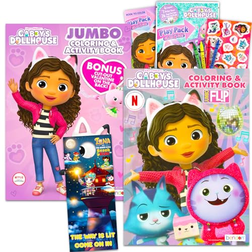 Gabby's Dollhouse Mal- und Aktivitätsbücher-Set – Bündel mit 2 Gabby's Dollhouse Malbüchern plus Gabby's Dollhouse Play Pack, mehr | Gabby's Dollhouse Malbuch für Mädchen von DreamWorks