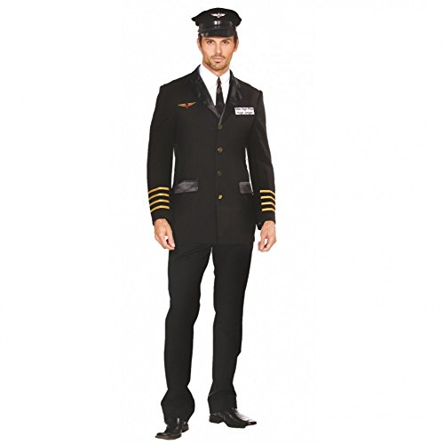 Dreamgirl AG Kostüm Flugkapitän Alex Gr. XXL Piloten Jacke Mütze Uniform Pilot Fasching von Dreamgirl