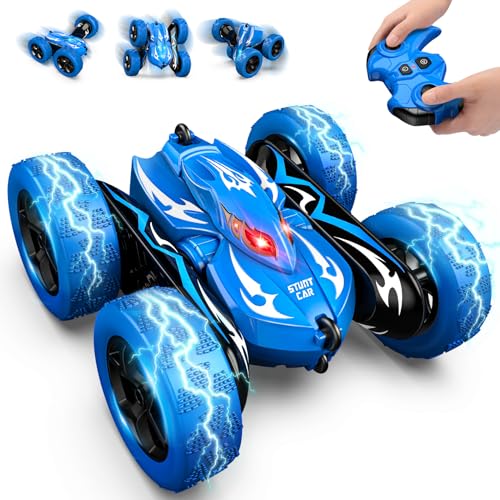 Dreamlandia Ferngesteuertes Auto Spielzeug ab 3-9 Jahre Junge, 2,4GHz RC Auto, 360° Doppelseitig, Auto mit Fernbedienung, LED Blinken, 4WD Monstertruck Ferngesteuert Geschenk Junge 3-12 Jahre Kinder Dreamlandia Ferngesteuertes Auto Spielzeug ab 3-9 Jahre Junge, 2,4GHz RC Auto, 360° Doppelseitig, Auto mit Fernbedienung, LED Blinken, 4WD Monstertruck Ferngesteuert Geschenk Junge 3-12 Jahre Kinder von Dreamlandia