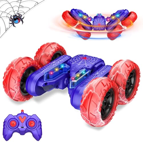 Dreamlandia Ferngesteuertes Auto ab 3-10 Jahre, Spider Spielzeug ab 3 4 5 6 7 8 9 Jahre Junge Man Spielzeug Geschenk Junge 3 4 5 6-10 Jahre Rc Auto Outdoor Spielzeug Kinderspielzeug ab 3-6 Jahre von Dreamlandia