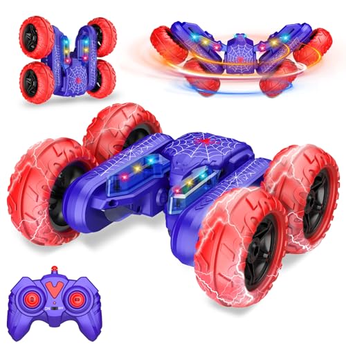 Dreamlandia Ferngesteuertes Auto ab 3-10 Jahre, Spider Spielzeug ab 3 4 5 6 7 8 9 Jahre Junge Ostern Geschenke Kinder Geschenk Junge 3 4 5 6-10 Jahre Rc Auto Outdoor Spielzeug Kinderspielzeug von Dreamlandia