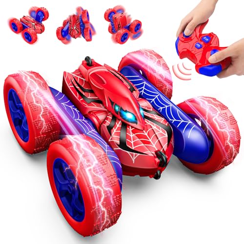 Dreamlandia Ferngesteuertes Auto ab 3-8 Jahre, 2.4 GHz RC Auto Spielzeug ab 3-12 Jahre Junge, Monstertruck Spider Spielzeug Geschenk Junge 3-9 Jahre, Geschenke für Kinder Man Outdoor Spielzeug von Dreamlandia