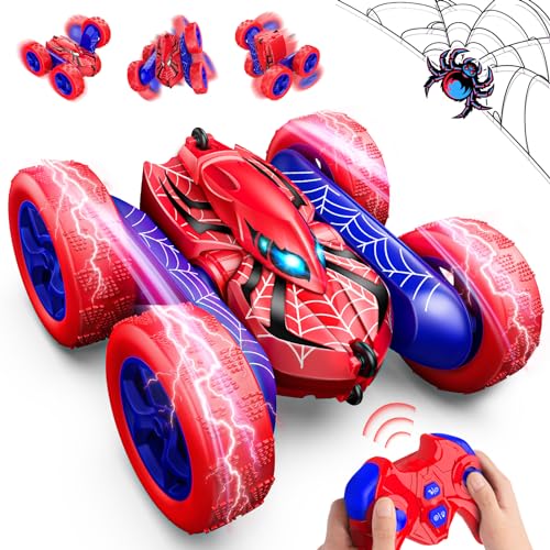 Dreamlandia Ferngesteuertes Auto ab 3-8 Jahre, 2.4 GHz RC Auto Spielzeug ab 3-12 Jahre Junge, Monstertruck Spider Spielzeug Geschenk Junge 3-9 Jahre, Geschenke für Kinder Man Outdoor Spielzeug von Dreamlandia