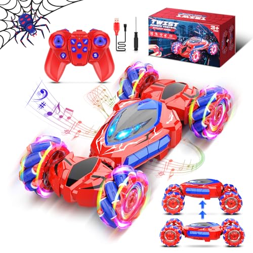 Dreamlandia Spider Spielzeug Ferngesteuertes Auto Man Spielzeug, Kinder Spielzeug ab 3 4 5 6 7 8 9 10 Jahre Junge Mädchen Geschenke 3-12 Jahre Kinder Outdoor Spielzeug Monstertruck RC Stunt Auto von Dreamlandia