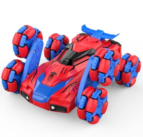 Dreamlania 6WD Spider Ferngesteuertes Auto ab 3 4 5 6 7 8 Jahre, Monstertruck Man Spielzeug ab 3-10 Jahre Junge, RC Auto Ferngesteuert mit LED Licht, Musik und Spray, Geschenk Junge 3-12 Jahre von Dreamlandia