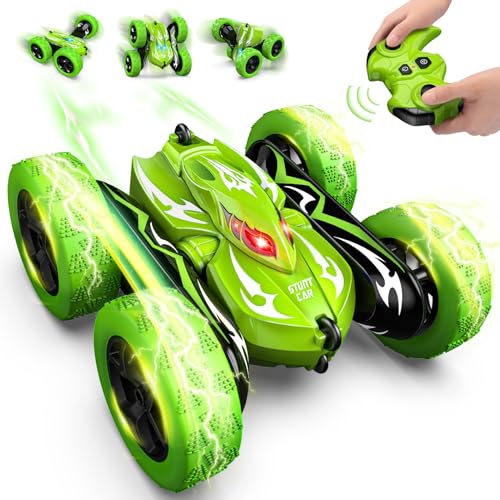 Ferngesteuertes Auto, 2,4GHz RC Auto Spielzeug ab 3-9 Jahre Junge, 360° Flip, Drehbare, LED Blinken, 4WD Monstertruck Ferngesteuert Auto mit Fernbedienung, Weihnachten Geschenk für Kinder Halloween Ferngesteuertes Auto, 2,4GHz RC Auto Spielzeug ab 3-9 Jahre Junge, 360° Flip, Drehbare, LED Blinken, 4WD Monstertruck Ferngesteuert Auto mit Fernbedienung, Weihnachten Geschenk für Kinder Halloween von Dreamlandia