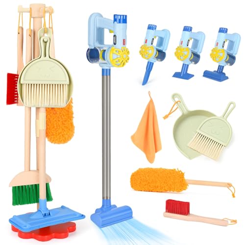 Dreamon Kinderstaubsauger Mit Saug und Soundfunktion, 11 PCS Putzset Kinder Holzspielzeug, Kinderbesen Spielzeug ab 3 Jahren Dreamon Kinderstaubsauger Mit Saug und Soundfunktion, 11 PCS Putzset Kinder Holzspielzeug, Kinderbesen Spielzeug ab 3 Jahren von Dreamon