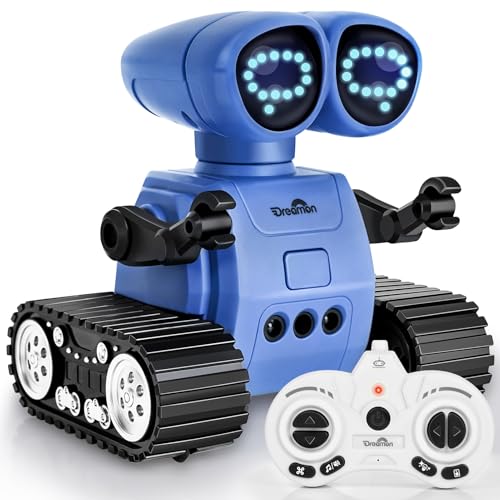 Dreamon Roboter Kinder Spielzeug Ferngesteuertes Wiederaufladbares Roboter Spielzeug mit Gestensteuerung Stimmung LED-Augen Musik für ab 3 4 5 6 7 8 Jahre Kinder von Dreamon