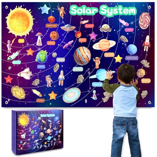 Dreamtop 62 Pcs Sonnensystem Filz Board Filz Geschichte Board Set Weltraum Filztafel Filz Board Kinder Montessori Spielzeug Kinder Geschenke 3 4 5 6 7 8 Jahre Planeten FilzBoards für Wände Kinder von Dreamtop