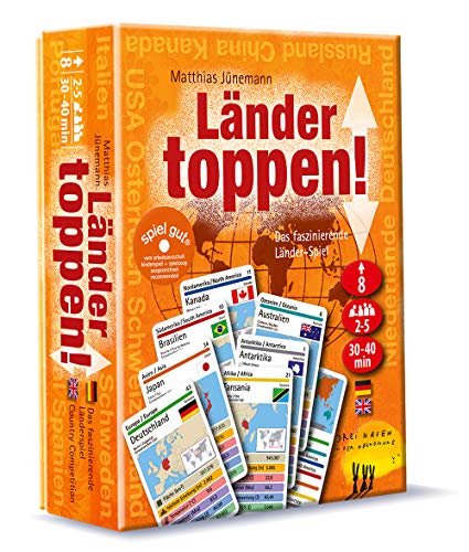 Drei Hasen in der Abendsonne GmbH 034 Länder toppen Lena Kartenspiel, Biet-und Stichspiel, Mehrfarbig von Drei Hasen in der Abendsonne GmbH