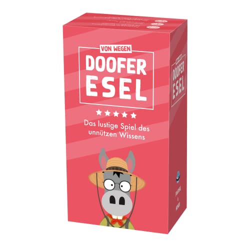 DOOFER Esel - Das lustige Spiel des unnützen Wissens - Spiel der Kreativität, des Bluffs und Humors - Kartenspiele für Erwachsene und Kinder - Gesellschaftsspiel ab 14 Jahre von ATM Gaming