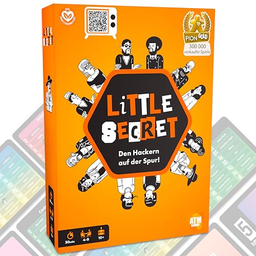 Little Secret - Den Hackern auf der Spur - Spielzeugpreis 2022 - Kartenspiel für Jugendliche und Erwachsene - Spiel der Wortassoziationen und des Bluffs - 4-9 Spieler - Brettspiel, Familienspiel von ATM Gaming