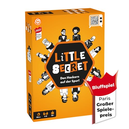 Little Secret - Den Hackern auf der Spur! Bluff, Kreativität, Wortassoziationen und Verdächtigungen! Gesellschaftsspiel für Erwachsene und die ganze Familie, Kartenspiel, Familienspiel, Brettspiel von ATM Gaming