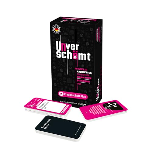 UNVERSCHÄMT Gesellschaftsspiele für Erwachsene - FREUNDSCHAFT PLUS - Designed in Deutschland - Kartenspiel mit 480 Karten - Partyspiele für Erwachsene / Spiele für Erwachsene - Ideale Geschenkidee von ATM Gaming