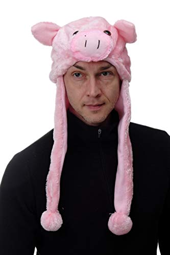 DRESS ME UP - H92/Pig Party Hut Mütze Halloween Karneval Piggy Schwein Ferkel Sau Pig Pink ca. 62 cm von dressmeup