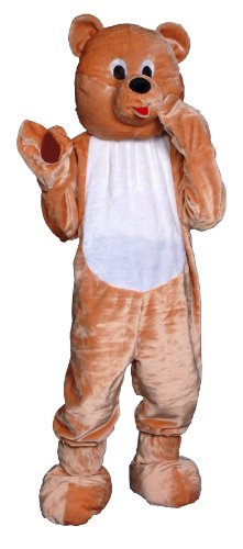 Dress Up America 359-Adult Teddybär-Maskottchen-Outfit-Erwachsene Einheitsgröße Attraktives, Orange, Größe (Taille: 152, Höhe: 191 cm) von Dress Up America