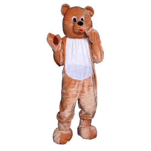 Dress Up America 359-L Teddybär-Maskottchen-Outfit Groß (12-14 Jahre) Attraktive Kinder, Orange, (Taille: 86-96, Höhe: 127-145 cm) von Dress Up America