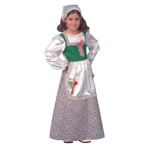 Dress Up America 373-L Little Deluxe Dutch Girl Kostüm Set, Größe 12-14 Jahre (Taille: 86-96 Höhe: 127-145 cm) von Dress Up America