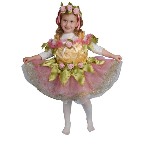 Dress Up America 419-S kleine Mädchen Ballerina-Kinderkostümset, Mehrfarbig, Größe 4-6 Jahre (Taille: 71-76 Höhe: 99-114 cm) von Dress Up America