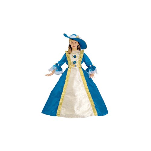 Dress Up America 434-S Kinderkostüm Blaue Prinzessin, Hellblau, Größe 4-6 Jahre (Taille: 71-76 Höhe: 99-114 cm) von Dress Up America