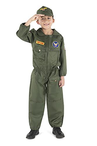 Dress Up America 487-T2 Kinder der Luftwaffe Pilotenkostüm für, Mehrfarbig, Größe 1-2 Jahre (Taille: 61-66, Höhe: 84-91 cm) von Dress Up America