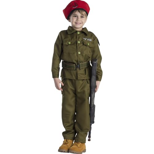 Dress Up America 782-M 1 Kostüm für israelische Soldaten für Jungen, Wie abgebildet, Größe 8-10 Jahre (Taille: 76-82 Höhe: 114-127 cm) von Dress Up America