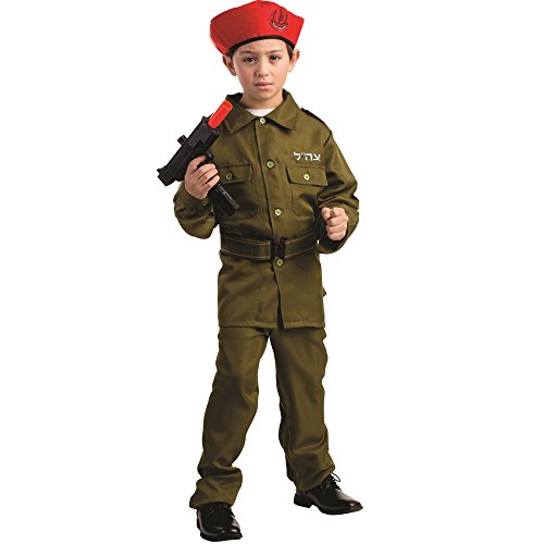 Dress Up America 782-T2 1 Kostüm für israelische Soldaten für Kinder, Grün, Größe 1-2 Jahre (Taille: 61-66, Höhe: 84-91 cm) von Dress Up America