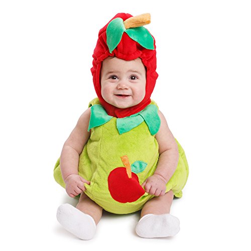 Dress Up America 867-6-12 Zuckersüßes Apfelbaby Zucker Süßes Baby Apfel Kostüm Für Kinder, 6-12 Monate (Gewicht 16-21 Lb, Höhe 24-28 Zoll) green and red von Dress Up America