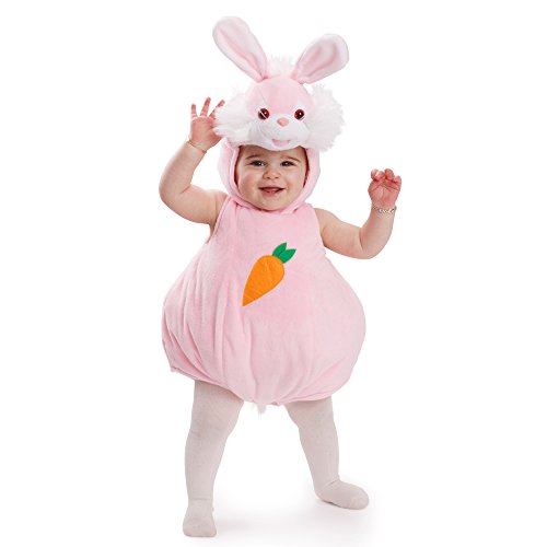 Dress Up America 869-0-6 Häschen Halloween-Tier-Outfit-Größe 0-6 Monate Unisex-Baby Bunny Kaninchen Fancy Kostüm Für Kinder, rosa, (Gewicht: 3,5-7 kg, Höhe: 43-61 cm) von Dress Up America