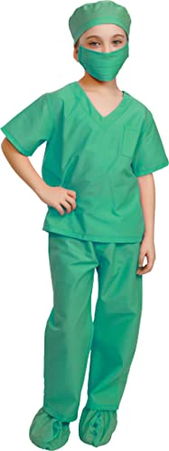 Dress Up America Arztkittel für Kinder – Grünes Arzt- und Krankenschwesterkostüm für Kinder – Rollenspielkostüm für Kinder von Dress Up America