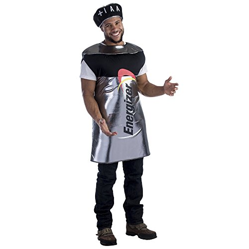 Dress Up America Energizer Batterie Kostüm für Herren, Größe L/XL, Metallisch von Dress Up America