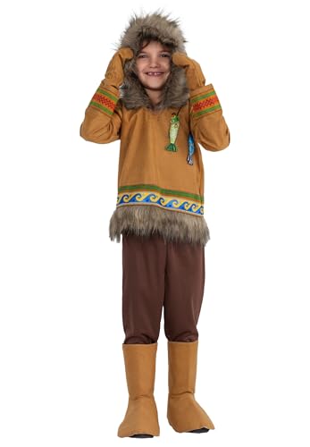 Dress Up America Eskimokostüm für Kinder - Inuit-Winterverkleidung für Jungen und Mädchen von Dress Up America