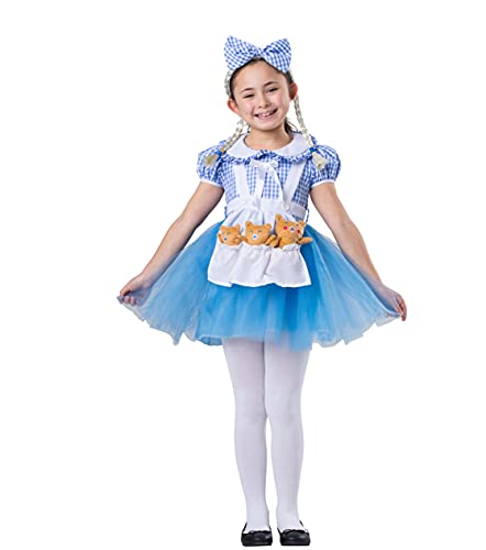 Dress Up America Kinder Goldlöckchen-Kostüm für Mädchen – Märchenbuch-Kostüm für Kinder – Goldlöckchen und die drei Bären Set Goldlöckchen Kostüm für Mädchen von Dress Up America