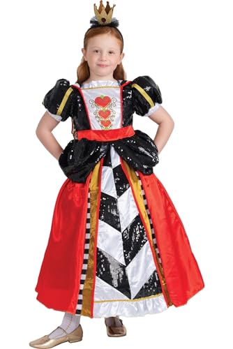 Dress Up America Herzkönigin Kostüm für Mädchen - Rote Königin Kostüm für Kinder von Dress Up America