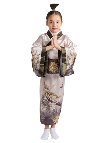 Dress Up America Japanischer Kimono für Mädchen - Traditionelles Kimono-Roben-Kostümset für Kinder von Dress Up America