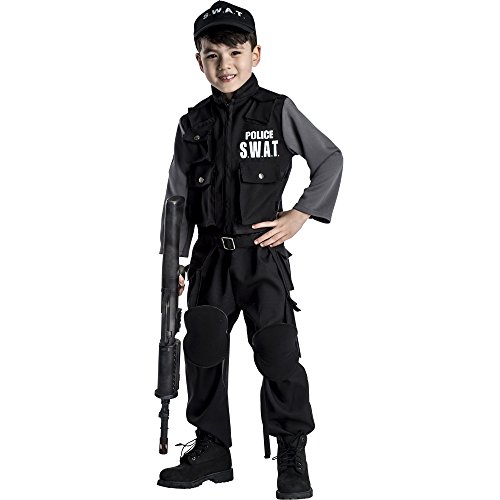 Dress Up America Swat Kostüm Kinder – Police SWAT Kostüm für Jungen und Mädchen von Dress Up America