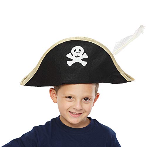 Dress Up America Piratenhut-Kostümzubehör für Kinder – schöner Anziehhut für Rollenspiele von Dress Up America