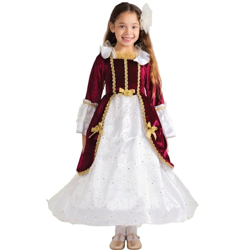 Dress Up America Prinzessinnenkostüm für Mädchen – Renaissance-Prinzessinnenkleid – Mittelalterliches Königin-Kostümset für Kinder von Dress Up America