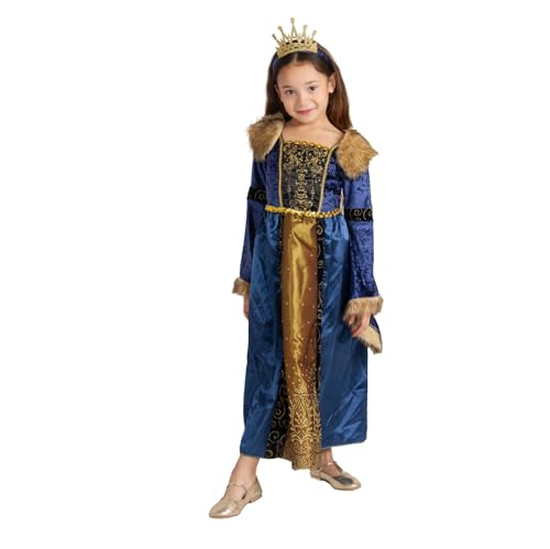 Dress Up America Renaissance-Kostümkleid für Mädchen – Mittelalterliches Königinkostüm – Edelfrauen-Kostümkleid für Kinder von Dress Up America