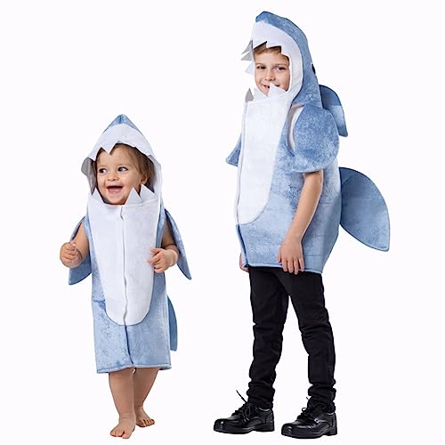 Dress Up America Baby Hai Kostüm – Blaues Hai-Kostüm für Kinder – Tolles Halloween-Kostüm für Kinder von Dress Up America