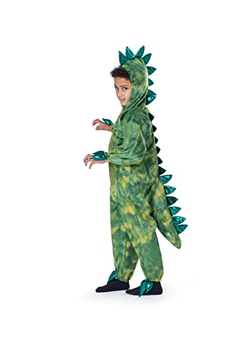 Dress Up America Unisex-Kinder T-Rex-Kostüm für Kinder – Dinosaurier-Kostüm für Jungen und Mädchen – Grüner Dino-Overall für Kleinkinder von Dress Up America