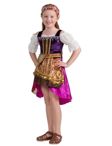 Dress Up America Zigeunerkostüm für Mädchen – Wahrsager-Kostümset für Kinder von Dress Up America