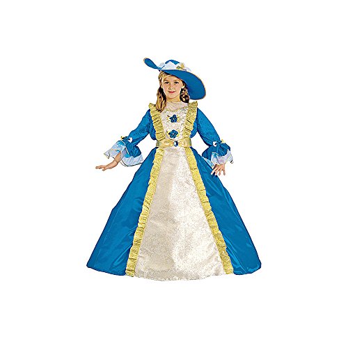 Dress Up America 434-T4 Kinderkostüm Blaue Prinzessin, Hellblau, Größe 3-4 Jahre (Taille: 66-71 Höhe: 91-99 cm) von Dress Up America