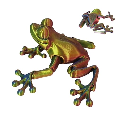 -Gedruckter Frosch, -gedruckte Tiere mit beweglichen Gelenken, -gedrucktes Spielzeug-Tier-Gelenkspielzeug, -gedrucktes Spielzeug, Frosch, Fidget-Frosch, kann unabhängig Stehen, von Dreuhuing