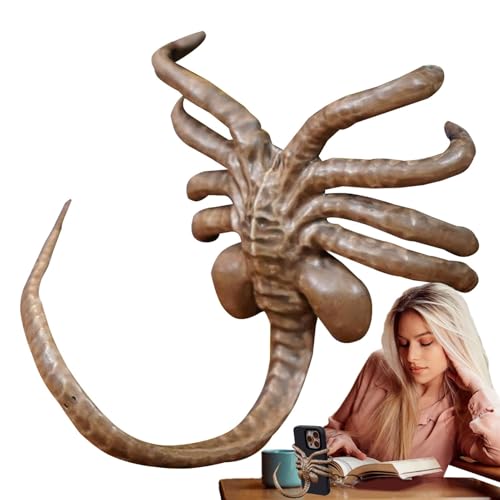 Dreuhuing Alien Handyhalter, Facehugger Telefonhalter, Halloween Gruseliger Handyhalter, Cooler gotischer Handyhalter, Gruselige Kreatur Skulptur Handyständer, Telefonständer mit Oktopus Tentakeln von Dreuhuing