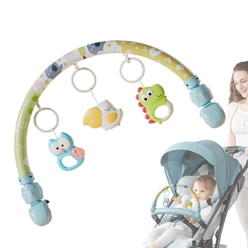 Dreuhuing Autositz-Aktivitätsspielzeug, Autositz-Spielzeugstange, Batteriebetriebenes Kinderwagen-Unterhaltungsspielzeug, Kinderwagen-Aktivitätsbogenspielzeug mit Licht, kreativer hängender von Dreuhuing