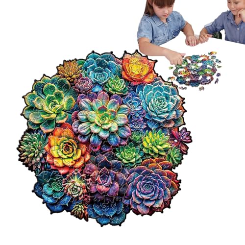 Dreuhuing Blumenpuzzle für Erwachsene,Blumenpuzzle | Blumen-Montagespielzeug - Sukkulenten-Kunst-Puzzle, Familienspiel, Kinder entwickeln Denkspielzeug von Dreuhuing