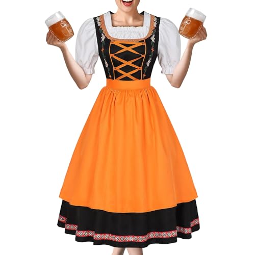 Dreuhuing Festival-Outfits für Damen, kurzärmelig, Festival-Outfit, stilvolles Festival-Kostüm, Bier-Kostüm, Karnevals-Outfit für Damen von Dreuhuing