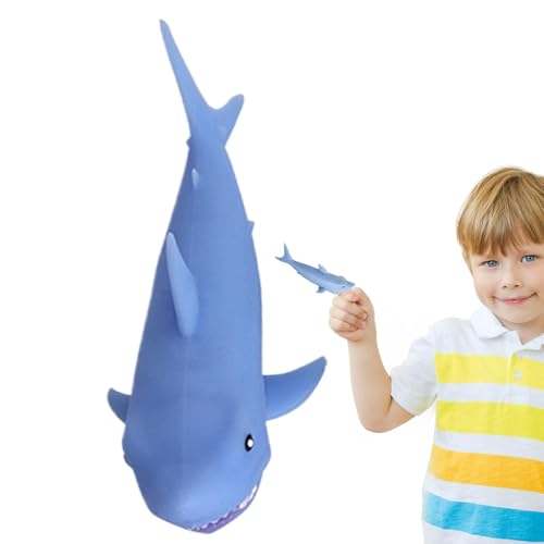 Dreuhuing Finger Flying Shark Slingshot | Finger Fidget Animal Toy Dehnbarer Hai | Erwachsene Kinder Streich Requisiten Indoor Outdoor Entspannendes Spielzeug für Klassenzimmer, Strand von Dreuhuing