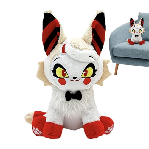 Dreuhuing HazbinHotel Plüschtier, Alastor Plüsch Puppe, Anime HazbinHotel Charakter Plüschfigur, Angel Dust Husk Meow Plüsch, Alastor Plüsch Hazins Hotel Puppe Spielzeug für Fans, Heimdekoration von Dreuhuing